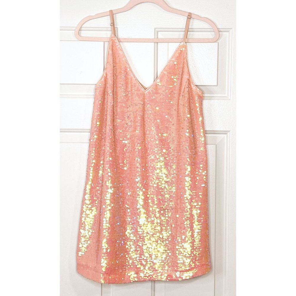 BuddyLove Cleo Sequin Mini Dress in Champagne - Picture 3 of 5